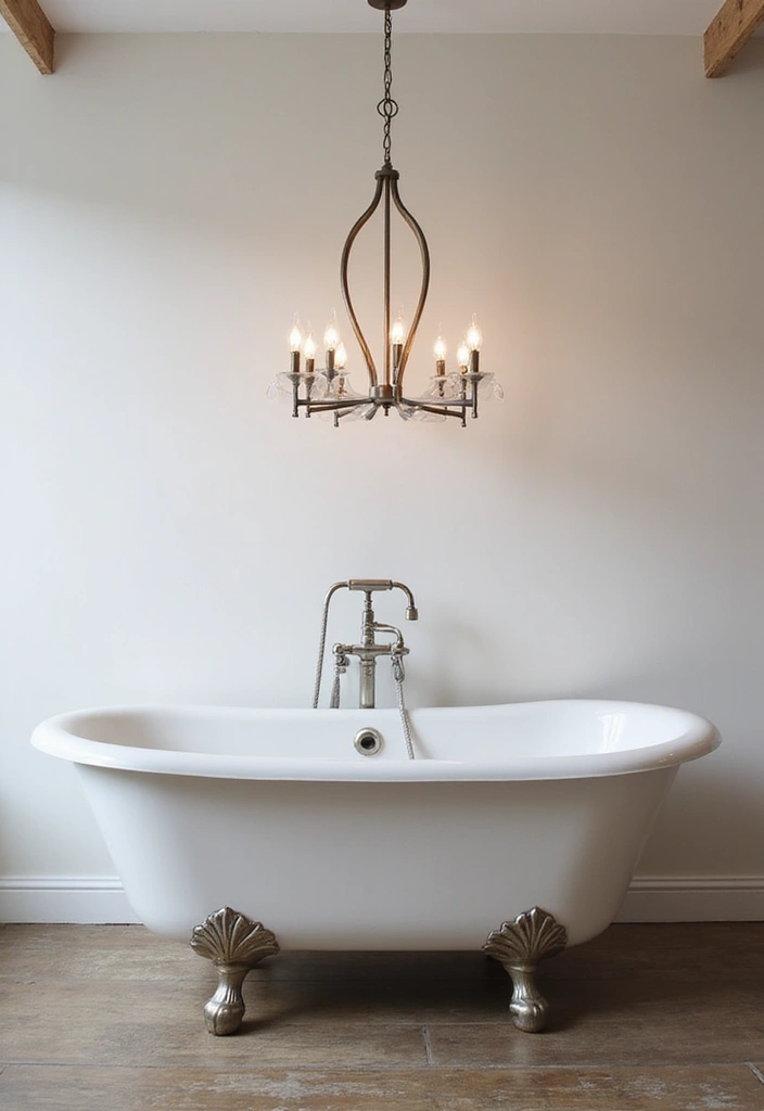 27 Bathroom Chandeliers Over Tub for Glam Appeal - 10. Sleek Modern Chandelier