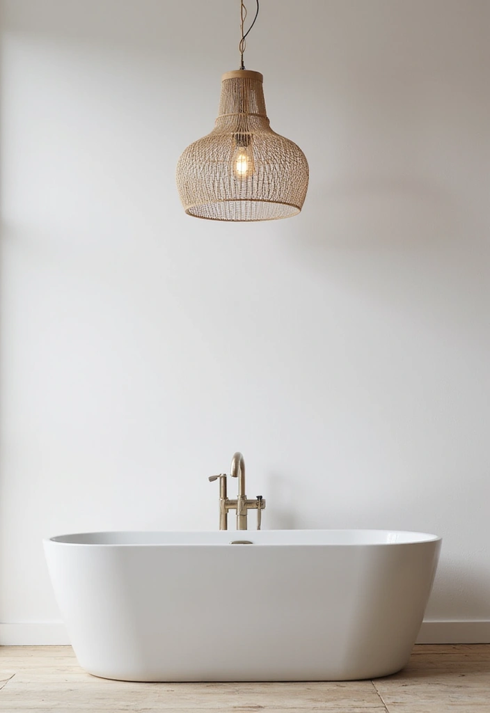 27 Bathroom Chandeliers Over Tub for Glam Appeal - 14. Scandinavian Minimalist Chandelier