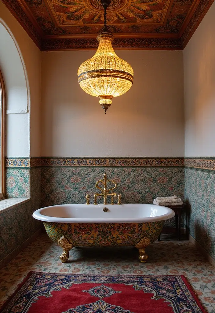 27 Bathroom Chandeliers Over Tub for Glam Appeal - 26. Exotic Moroccan Chandelier