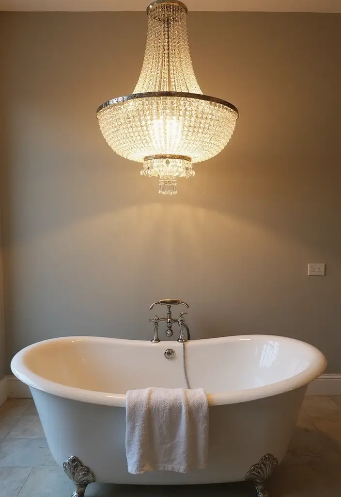 27 Bathroom Chandeliers Over Tub for Glam Appeal - 5. Crystal Bowl Chandelier