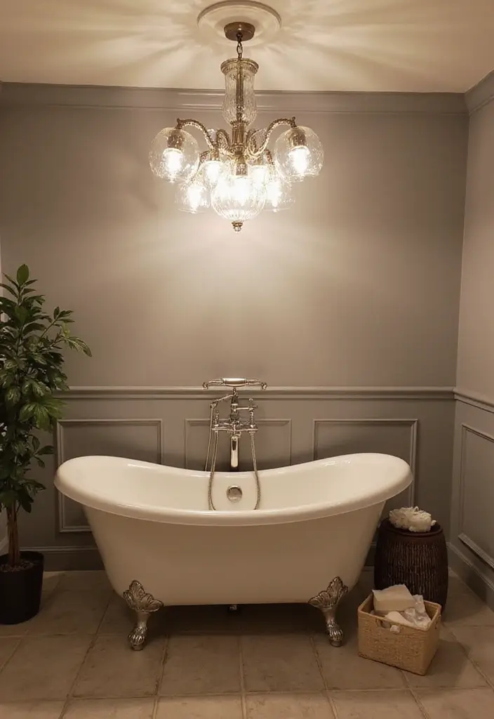 27 Bathroom Chandeliers Over Tub for Glam Appeal - 8. Multi-Light Chandelier