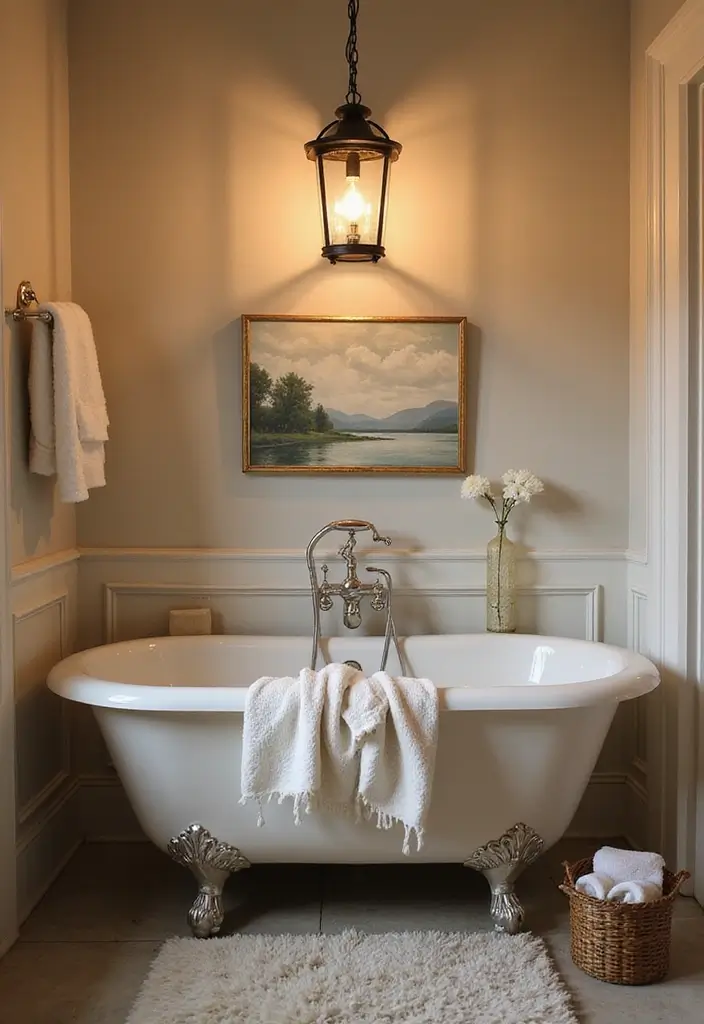 27 Bathroom Chandeliers Over Tub for Glam Appeal - 9. Vintage Lantern Chandelier