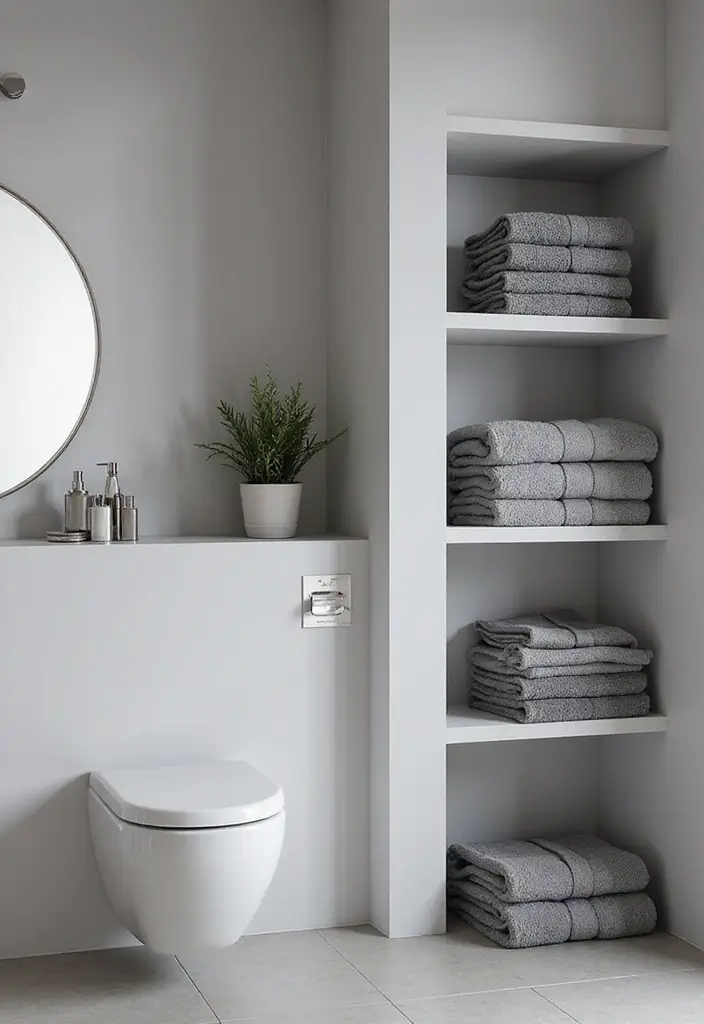 27 Bathroom Ideas Towels That Double As Decor - 6. Monochrome Towel Set