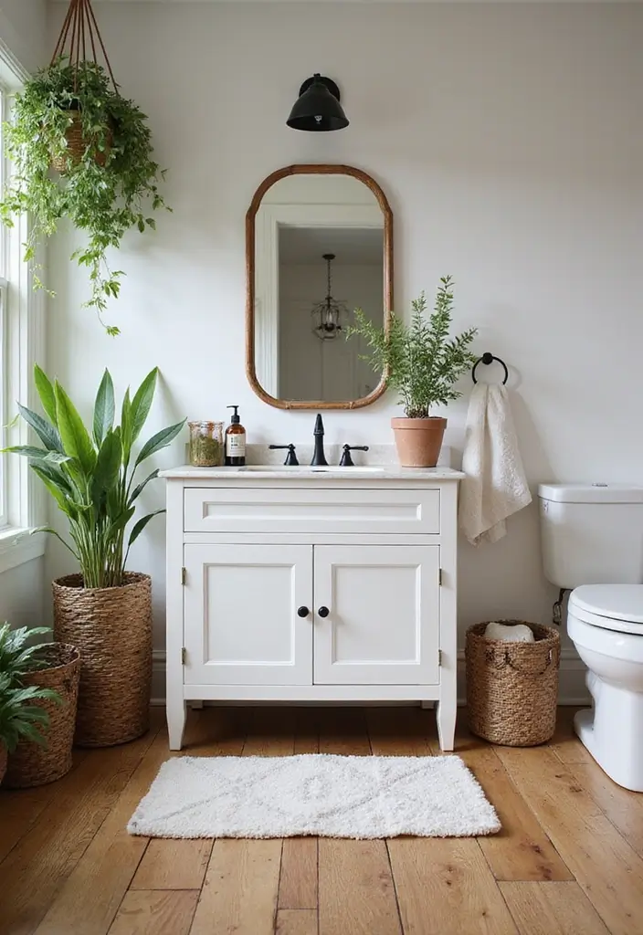 27 Bathroom Ideas Wood Floor Style And Function - 1. Rustic Charm with Natural Wood