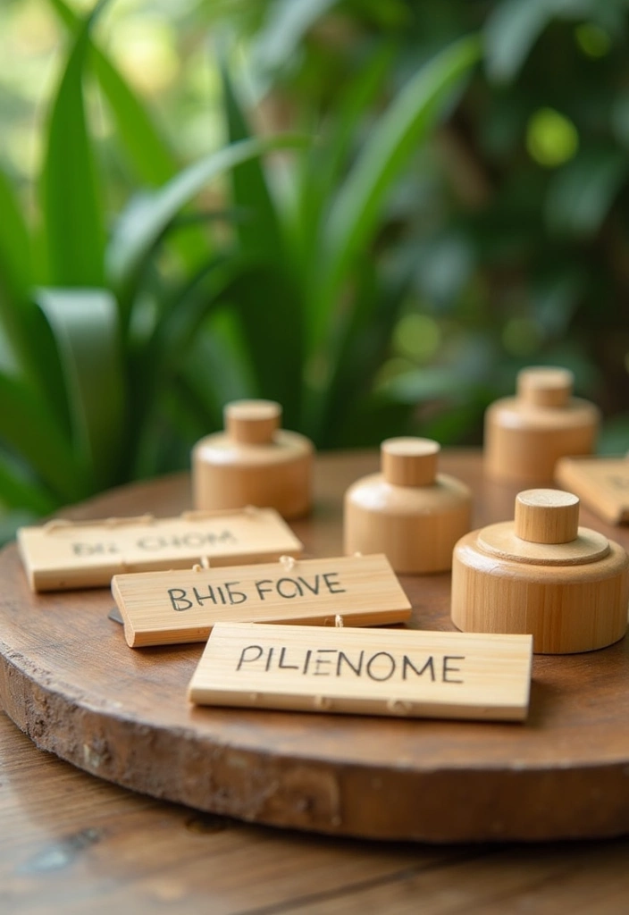 27 Bathroom Pass Ideas That Encourage Hygiene - 1. Bamboo Passes for Eco-Friendly Touch