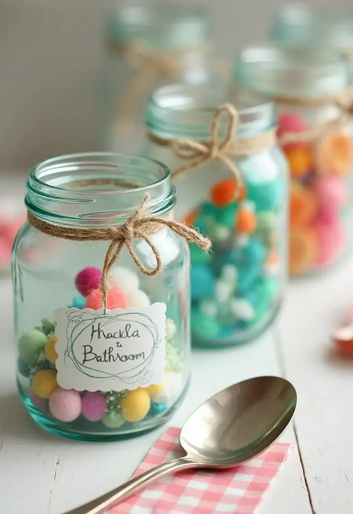 27 Bathroom Pass Ideas That Encourage Hygiene - 10. Upcycled Jar Passes