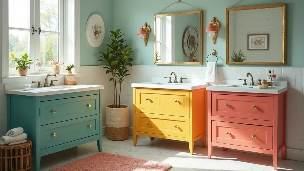 27 Colored Bathroom Vanity Ideas That Pop