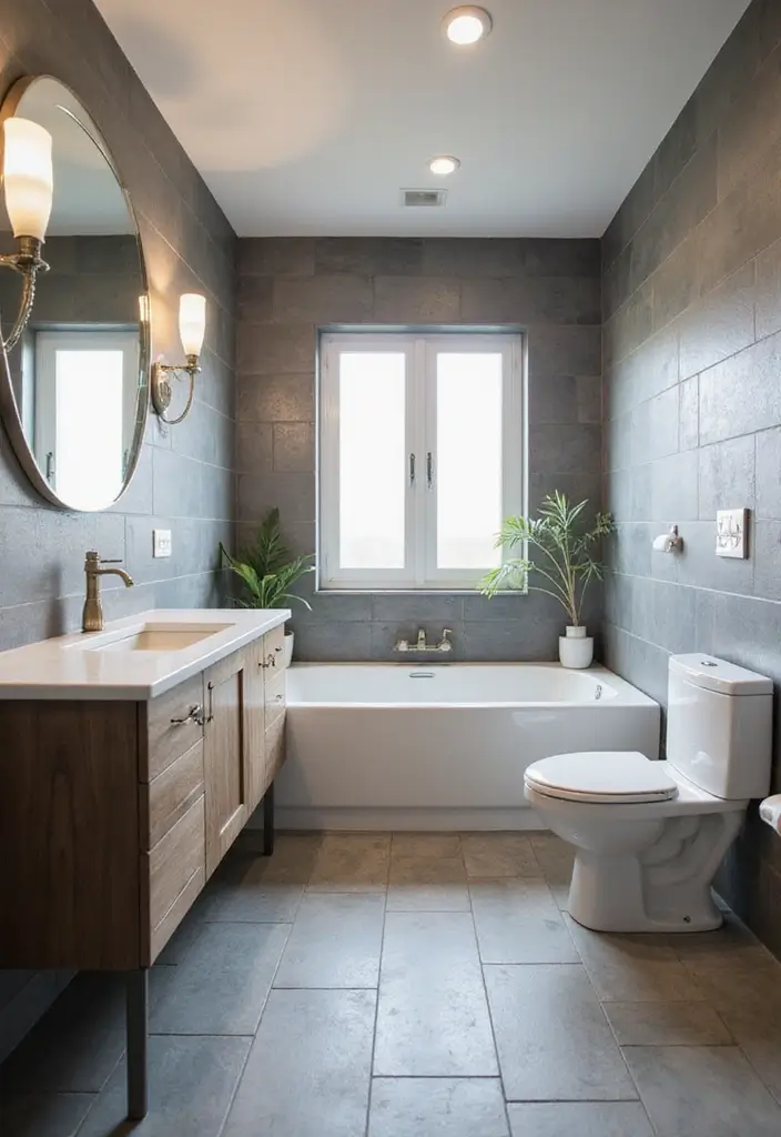 27 Gray Tile Bathroom Designs That Feel Timeless - 20. Gray Tile Flooring Options