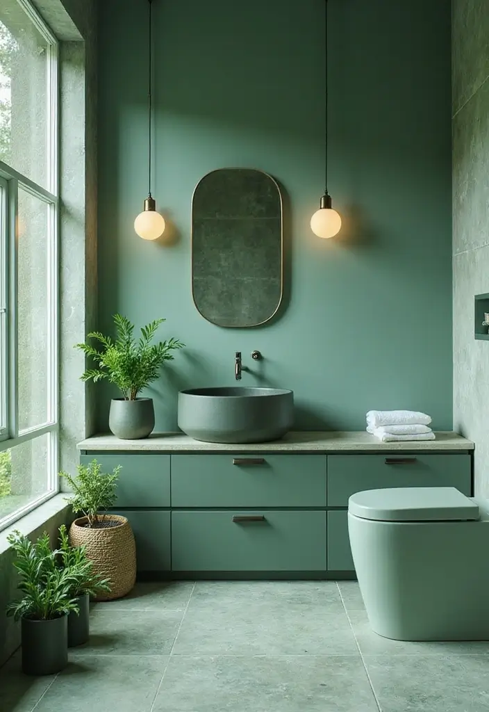 27 Jade Green Bathroom Ideas That Calm The Mind - 4. Sustainable Fixtures