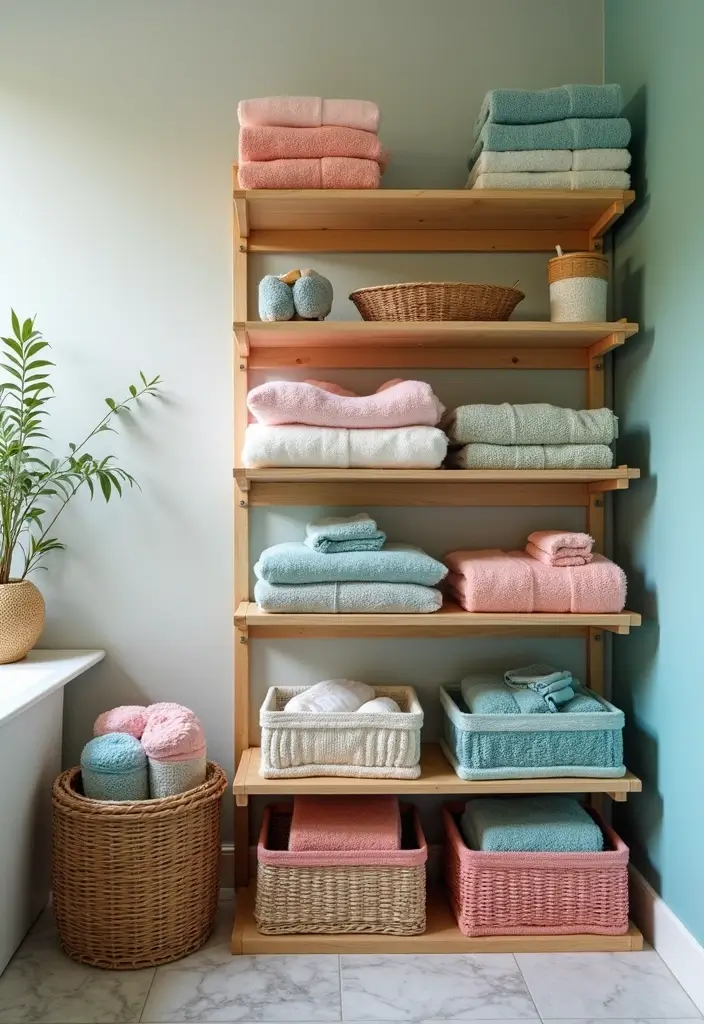 27 Mexican Style Bathroom Ideas Full Of Color - 13. Creative Storage Solutions