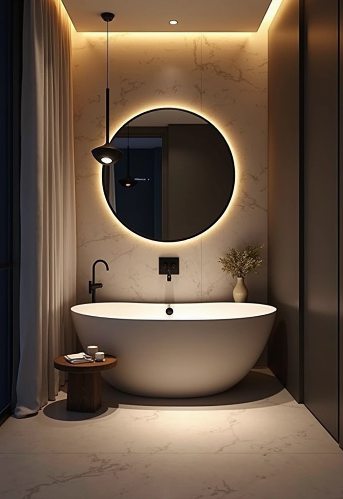 27 Modern Bathroom Black Design Trends For 2024 - 25. Black Lighting Fixtures