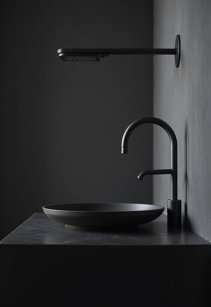 27 Modern Bathroom Design Black And Sleek - 2. Sleek Bathroom Fixtures