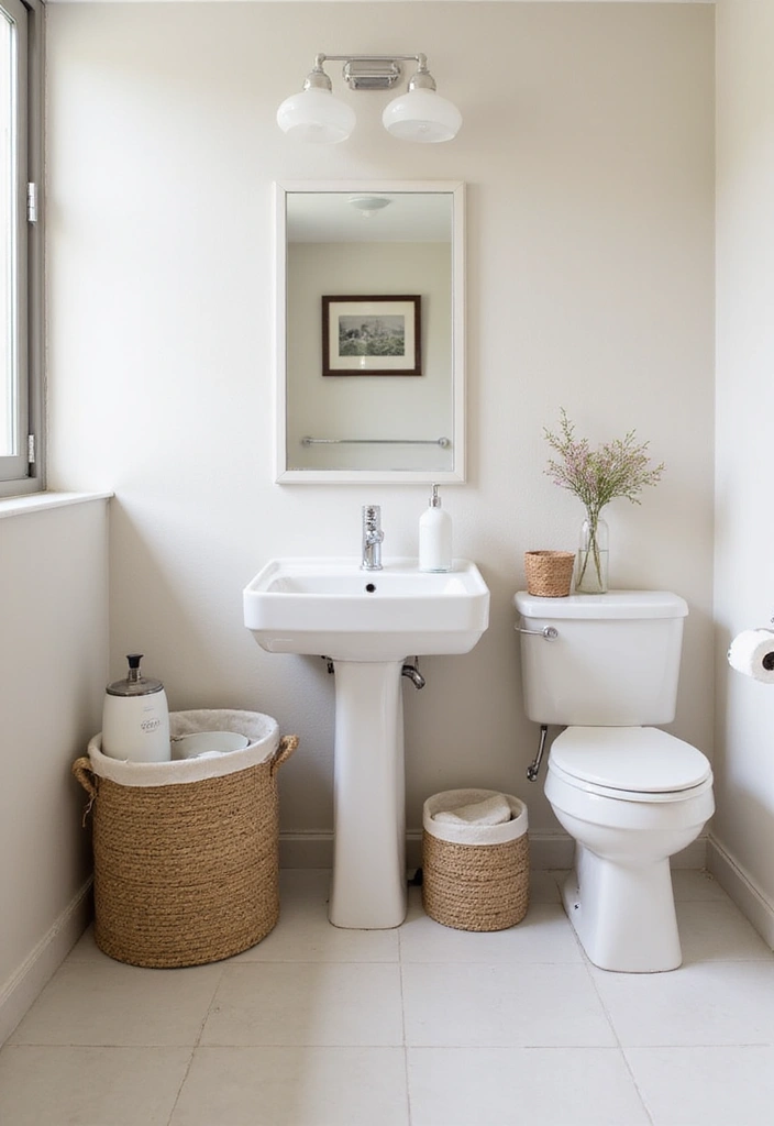 27 Nude Bathroom Ideas That Feel Minimalist - 10. Neutral Accessories