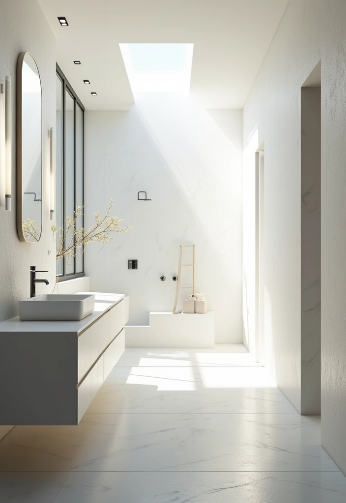 27 Nude Bathroom Ideas That Feel Minimalist - 15. Utilize Natural Light