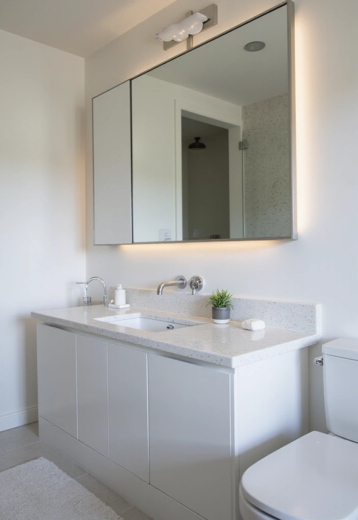 27 Nude Bathroom Ideas That Feel Minimalist - 23. Seamless Integration of Technology