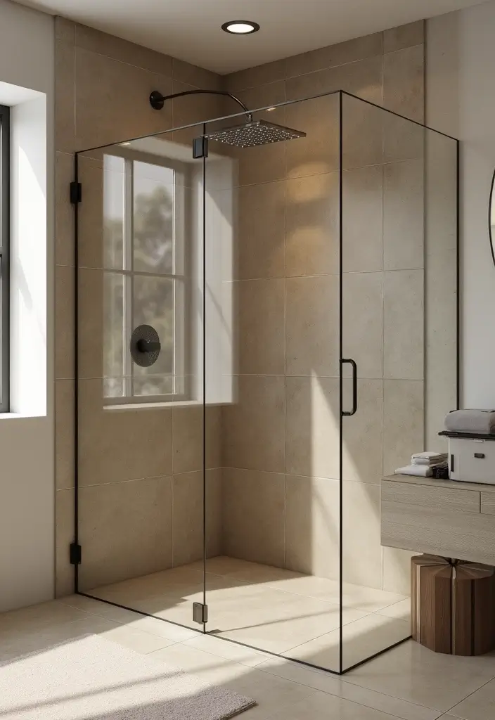 27 Nude Bathroom Ideas That Feel Minimalist - 5. Simple Shower Designs