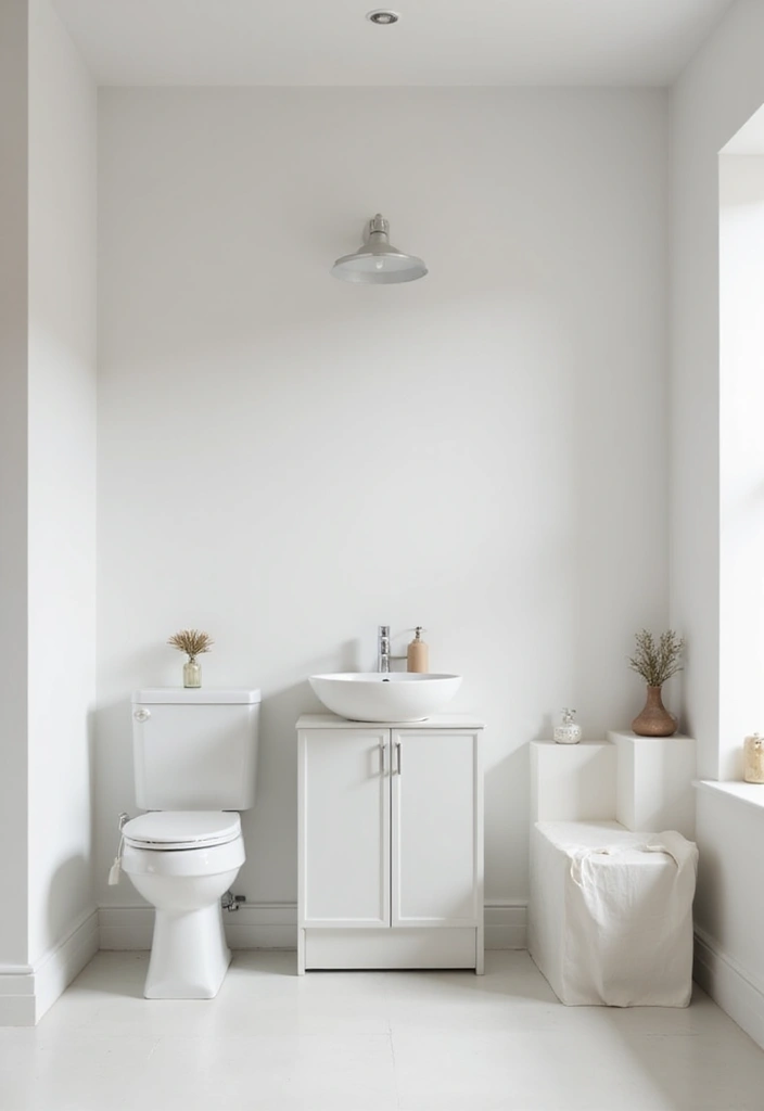 27 Pink White Bathroom Ideas That Feel Soft - 9. White Furniture Elements