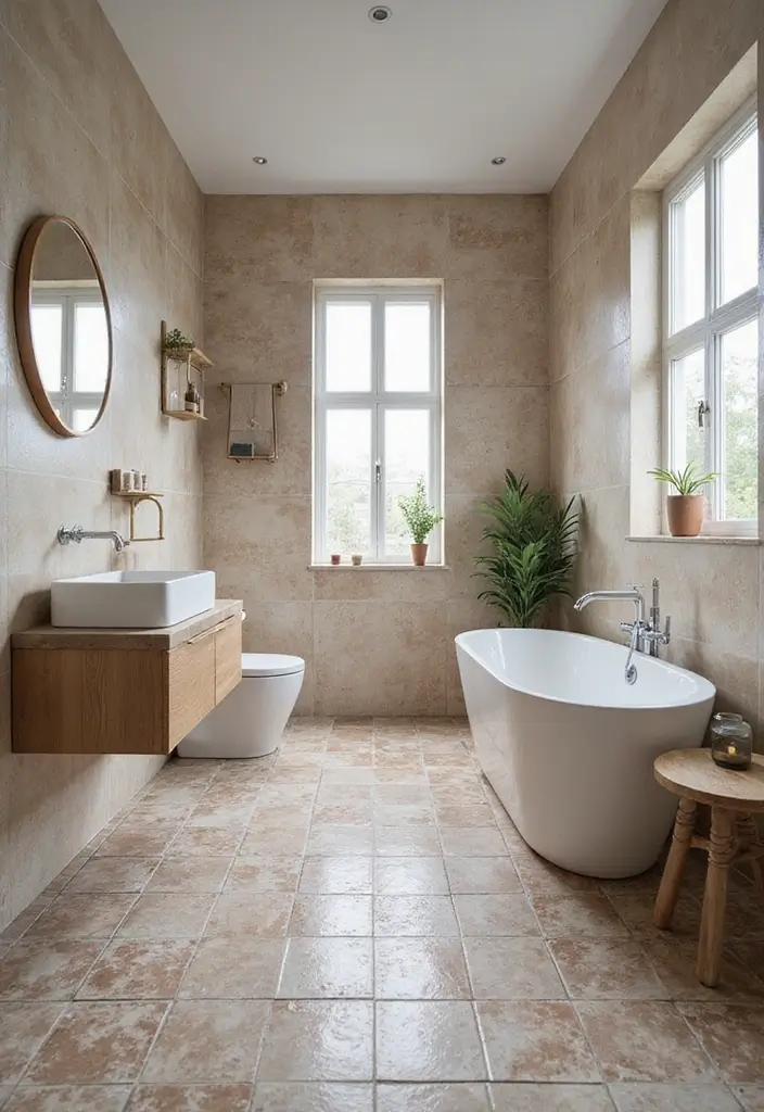 27 Secondary Bathroom Ideas That Feel Functional - 14. Unique Tile Patterns