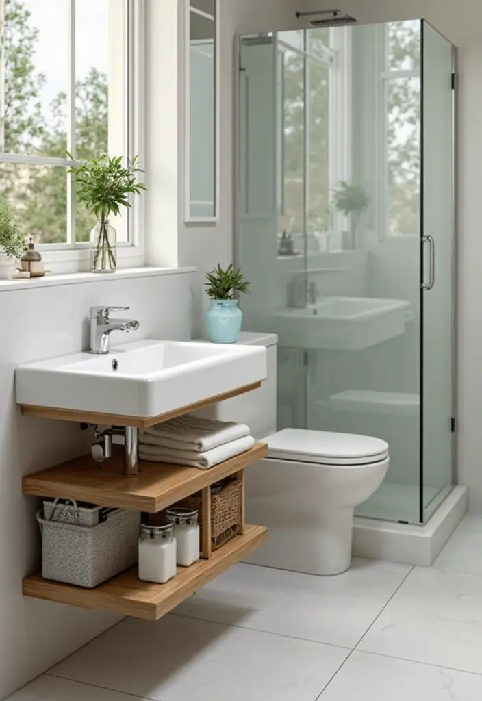 27 Secondary Bathroom Ideas That Feel Functional - 18. Under-Sink Storage Solutions