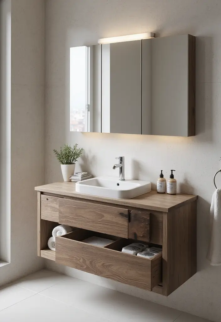 27 Secondary Bathroom Ideas That Feel Functional - 2. Compact Vanity Designs