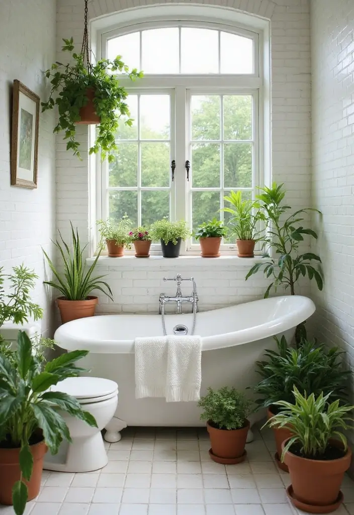 27 Secondary Bathroom Ideas That Feel Functional - 27. Bathroom Plants