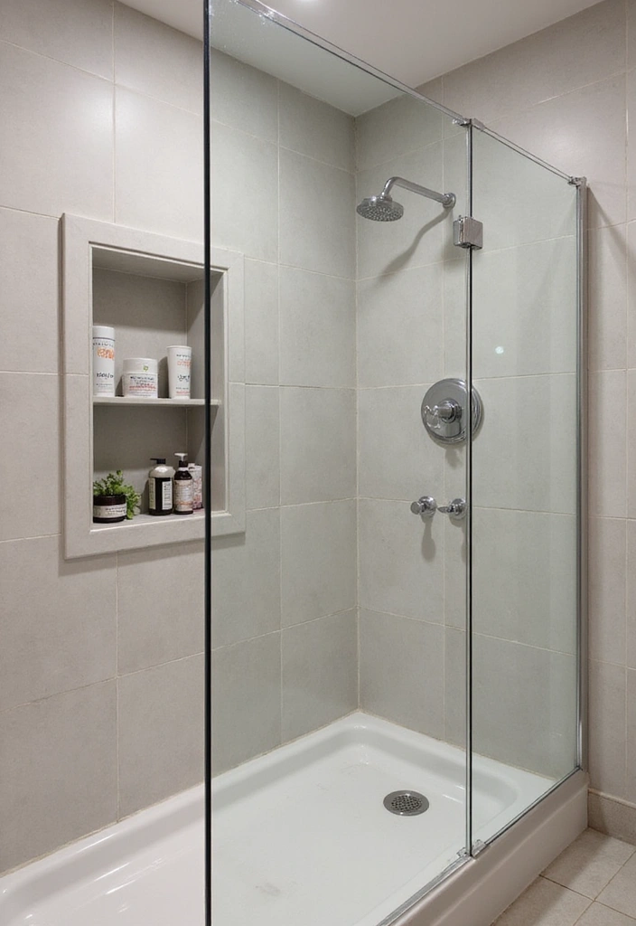 27 Secondary Bathroom Ideas That Feel Functional - 6. Sleek Shower Niche