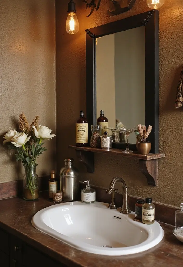 28 Bar Bathroom Ideas That Impress Guests - 11. Bar-themed Decorative Accessories