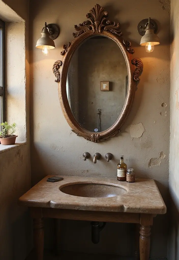 28 Bar Bathroom Ideas That Impress Guests - 19. Mixing Vintage and Modern