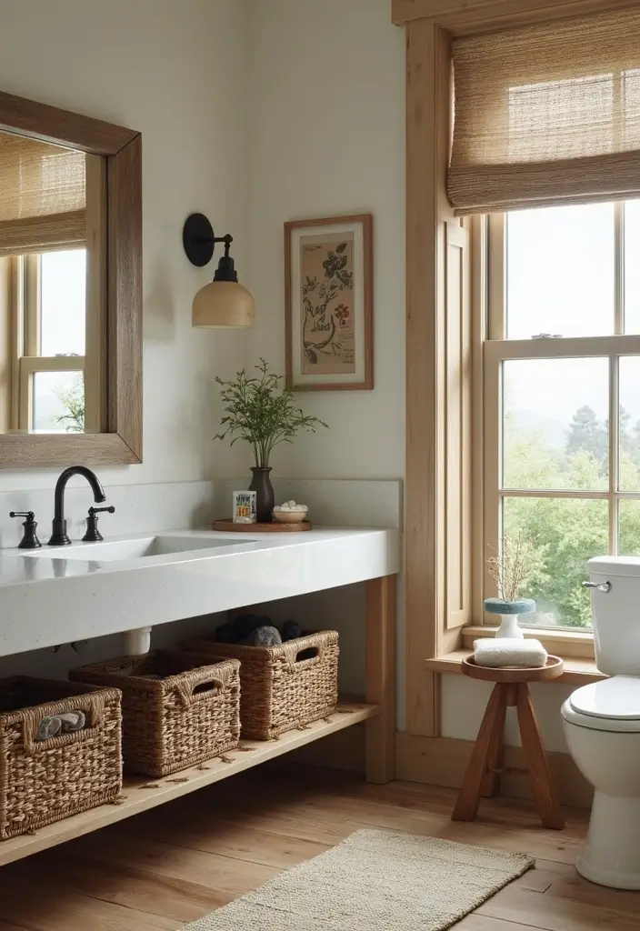 28 Bar Bathroom Ideas That Impress Guests - 24. Clever Storage Solutions