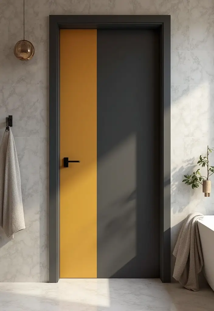 28 Bathroom Door Ideas Indian Style Inspirations - 13. Dual-tone Finishes