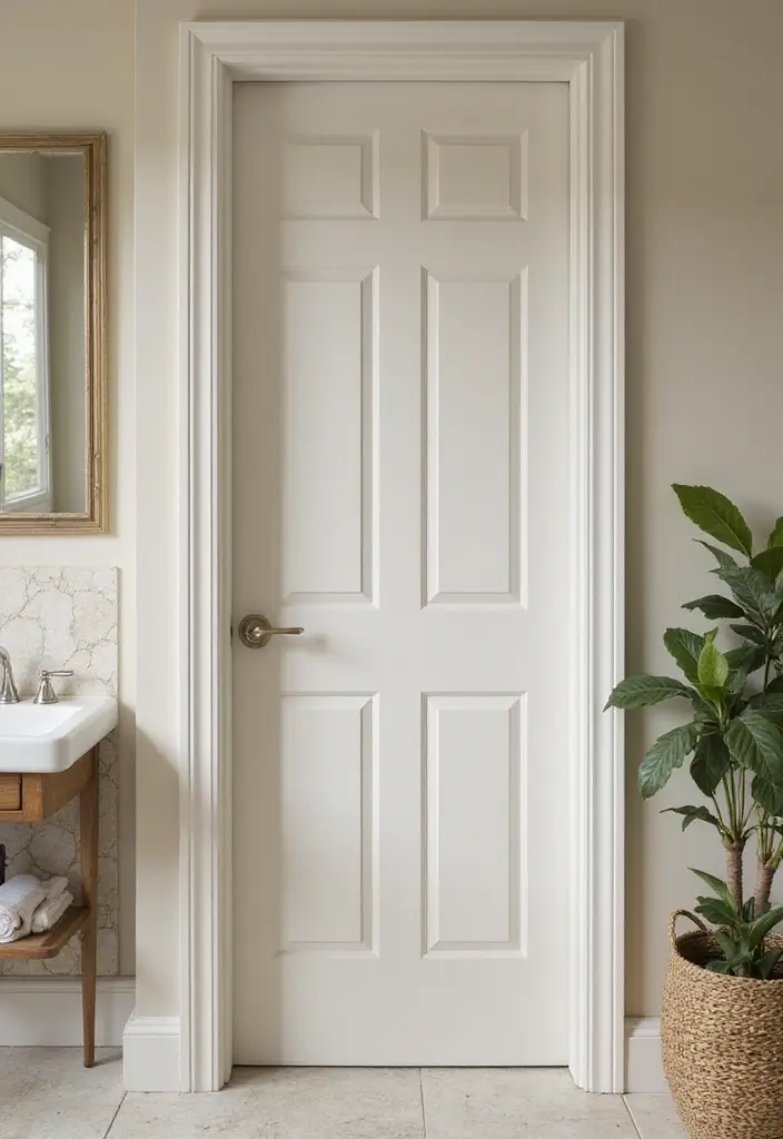 28 Bathroom Door Ideas Indian Style Inspirations - 15. Classic Paneled Doors