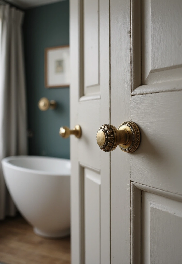 28 Bathroom Door Ideas Indian Style Inspirations - 16. Statement Door Knobs