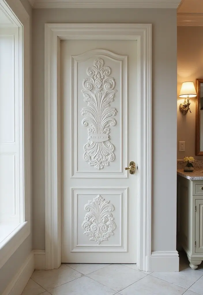 28 Bathroom Door Ideas Indian Style Inspirations - 17. Textured Finishes