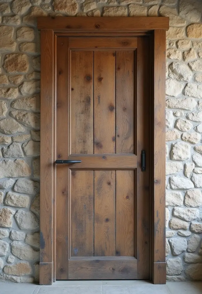 28 Bathroom Door Ideas Indian Style Inspirations - 8. Rustic Finishes
