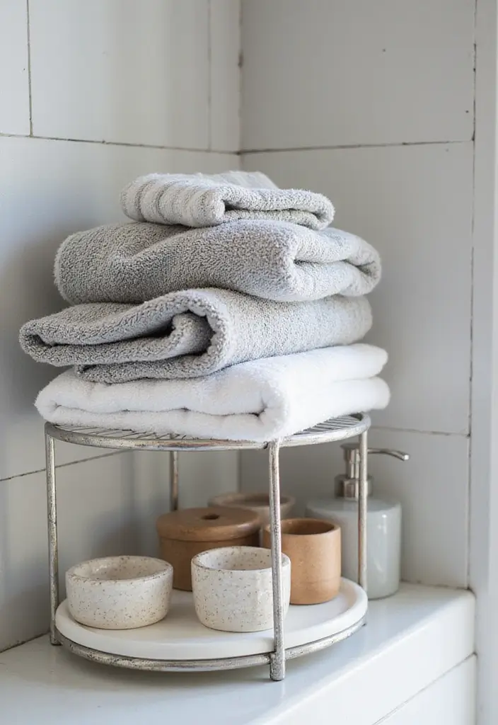 28 Bathroom Hand Towel Ideas That Look Luxurious - 12. Textured Elegance