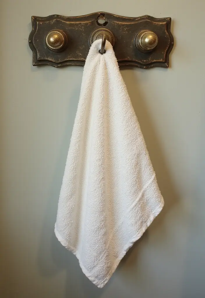 28 Bathroom Hand Towel Ideas That Look Luxurious - 15. Vintage Flair