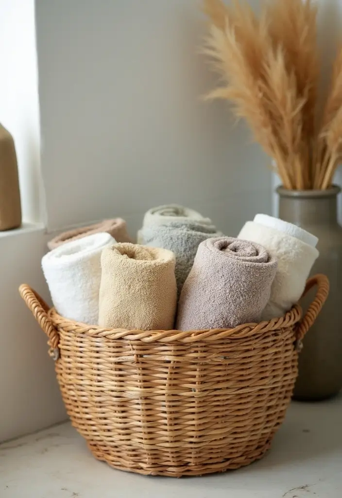 28 Bathroom Hand Towel Ideas That Look Luxurious - 2. Bamboo Bliss