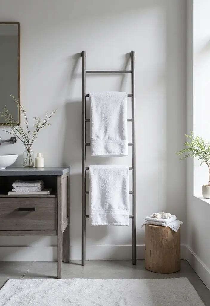 28 Bathroom Hand Towel Ideas That Look Luxurious - 5. Minimalist Monochrome