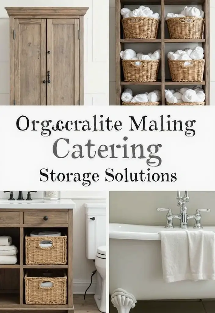 28 Bathroom Ideas Farmhouse Style With Rustic Charm - 24. Functional Storage