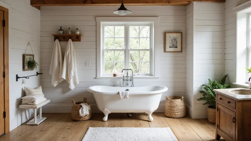 28 Bathroom Ideas Farmhouse Style With Rustic Charm