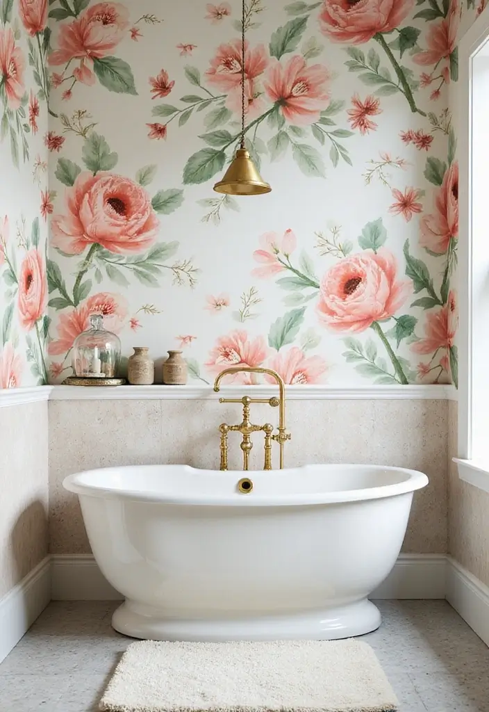 28 Bathroom Ideas With Wallpaper For Texture - 18. Seasonal Themes