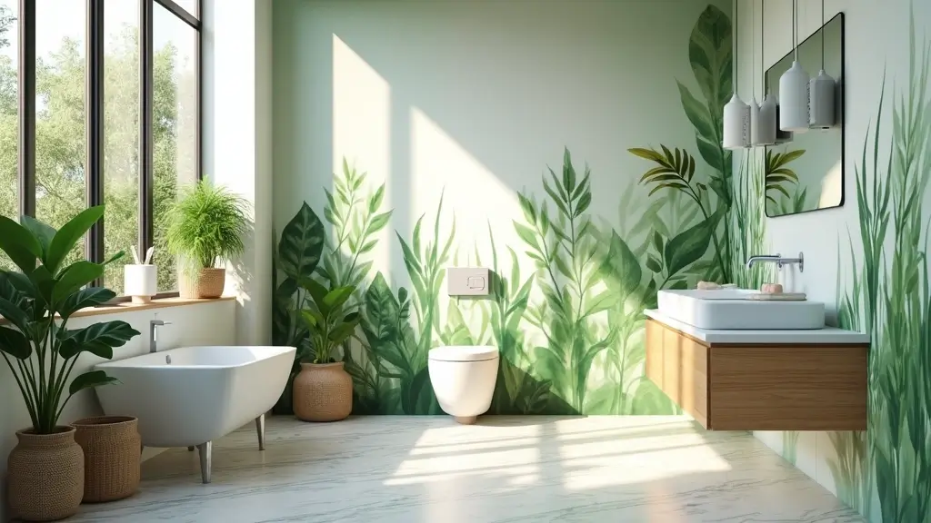 28 Bathroom Ideas With Wallpaper For Texture