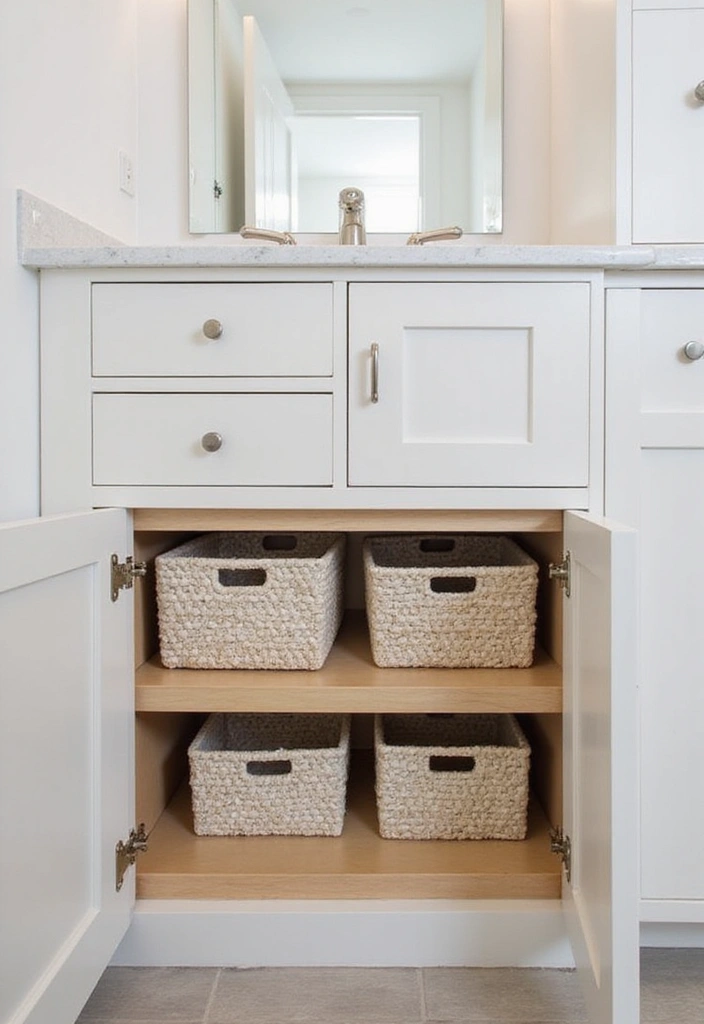 28 Bathroom Nook Ideas That Add Functionality - 4. Under-Sink Cabinetry