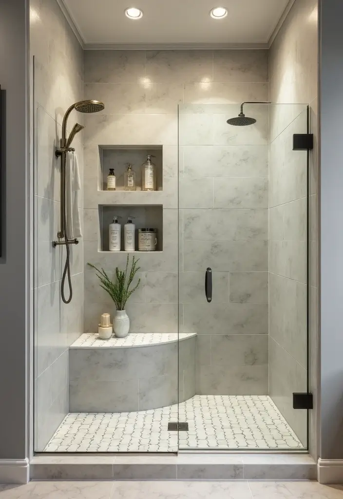 28 Bathroom Nook Ideas That Add Functionality - 6. Shower Niches