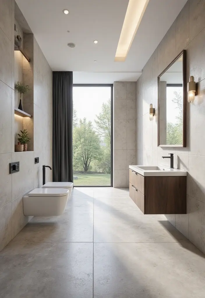 28 Bathroom Tile Ideas Floor Design Trends For 2024 - 10. Large Format Tiles