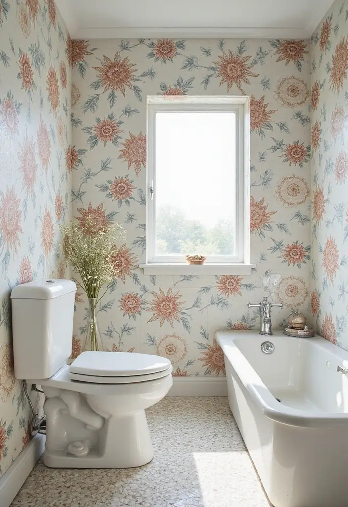 28 Bathroom Tile Ideas Floor Design Trends For 2024 - 23. Floral Patterns