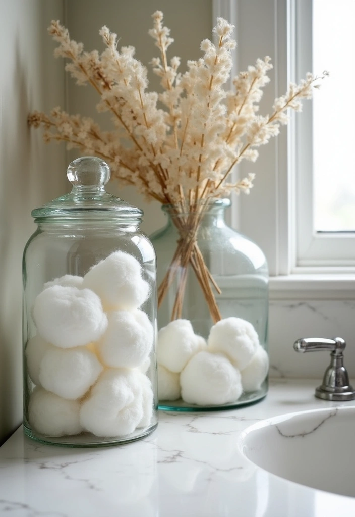28 Boho Western Bathroom Ideas With Rustic Flair - 17. Vintage Apothecary Jars