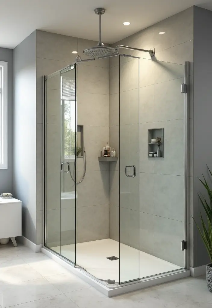 28 Modern Bathroom Ideas That Feel Sleek - 2. Walk-In Showers