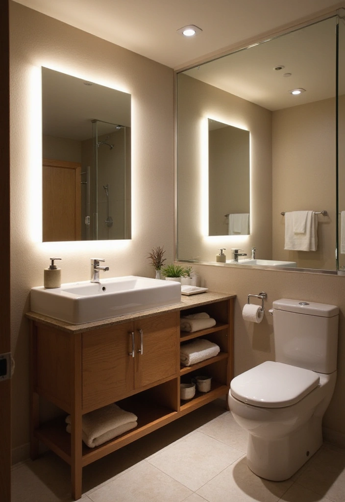 28 Modern Bathroom Ideas That Feel Sleek - 4. Integrated Lighting