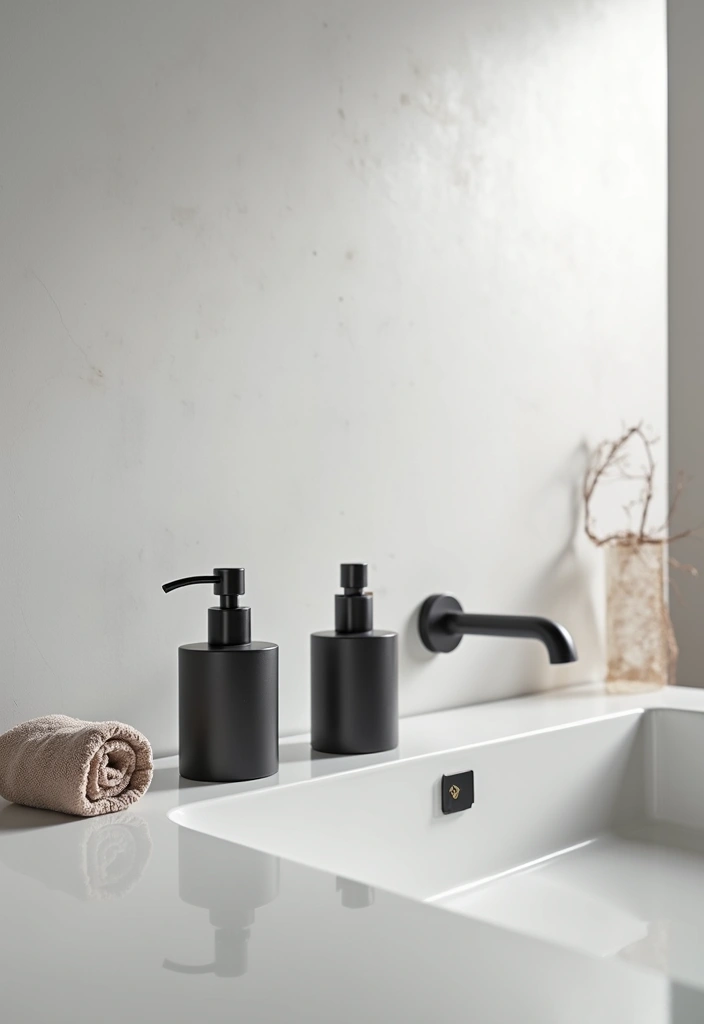 28 Modern Bathroom Ideas That Feel Sleek - 8. Minimalist Accessories